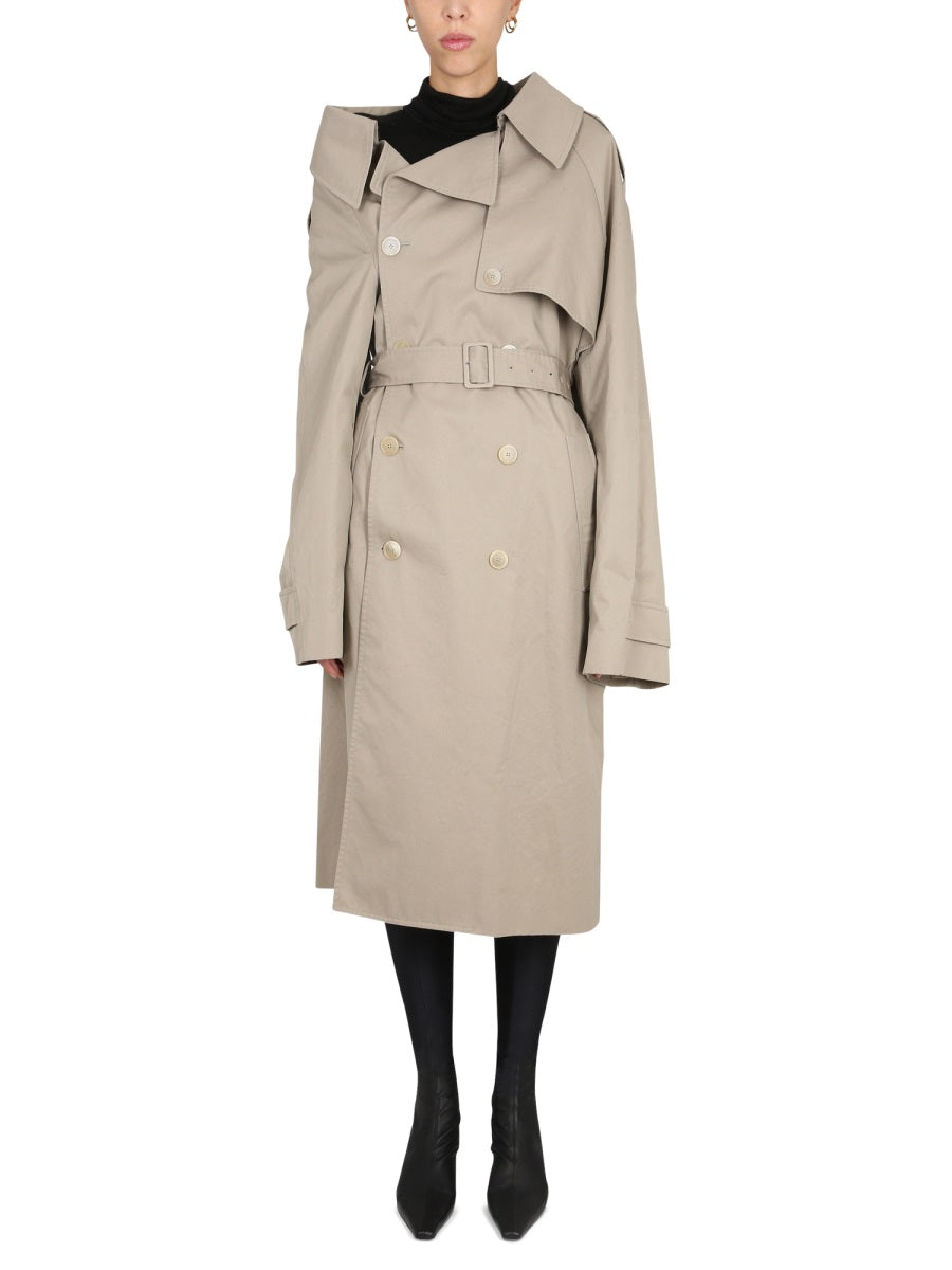 Trench Coat Off-The-Shoulder Beige & Raincoats