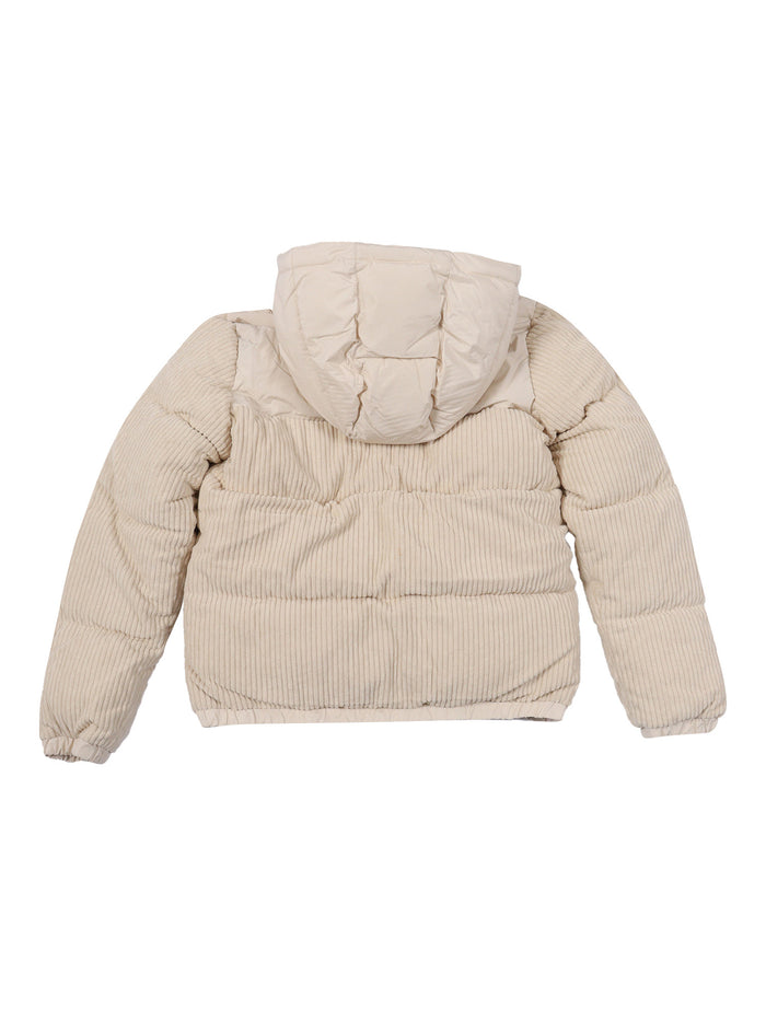 PUFFER JACKET Beige Polyester Fabric 2 Short
