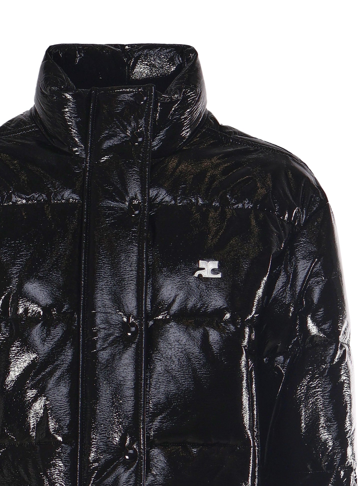 Courreges Coats Black Cotone