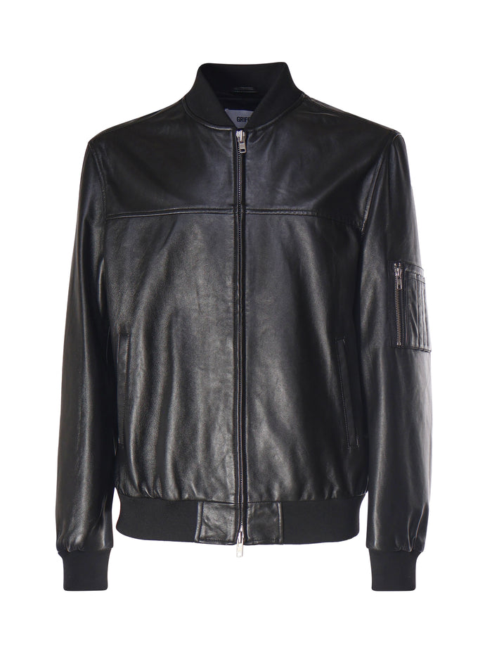 Grifoni Coats Black Pelle