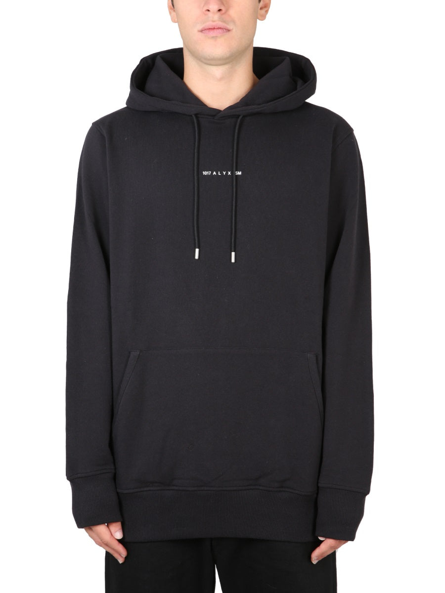 Hooded Sweatshirt With Logo Print Black Sweatshirts
