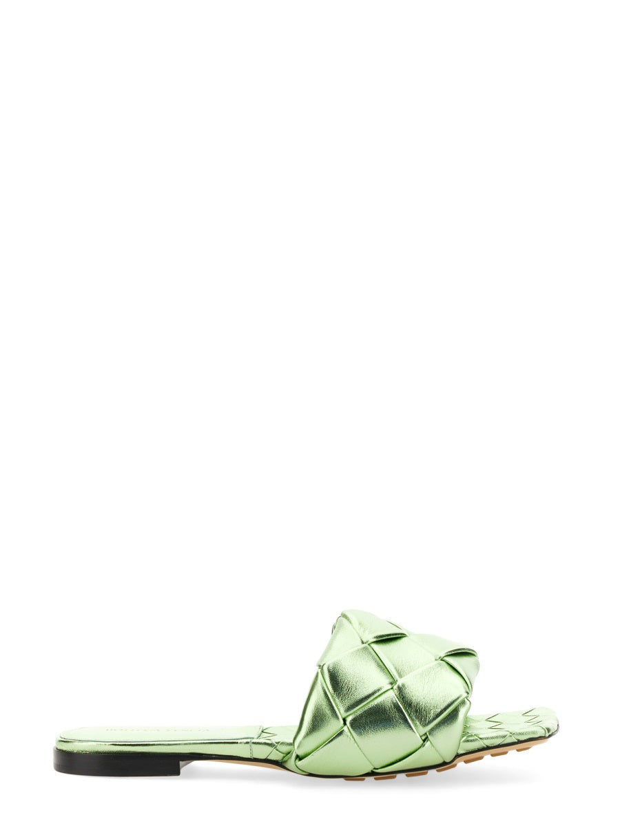 Flat Sandal The Lido Green Leather