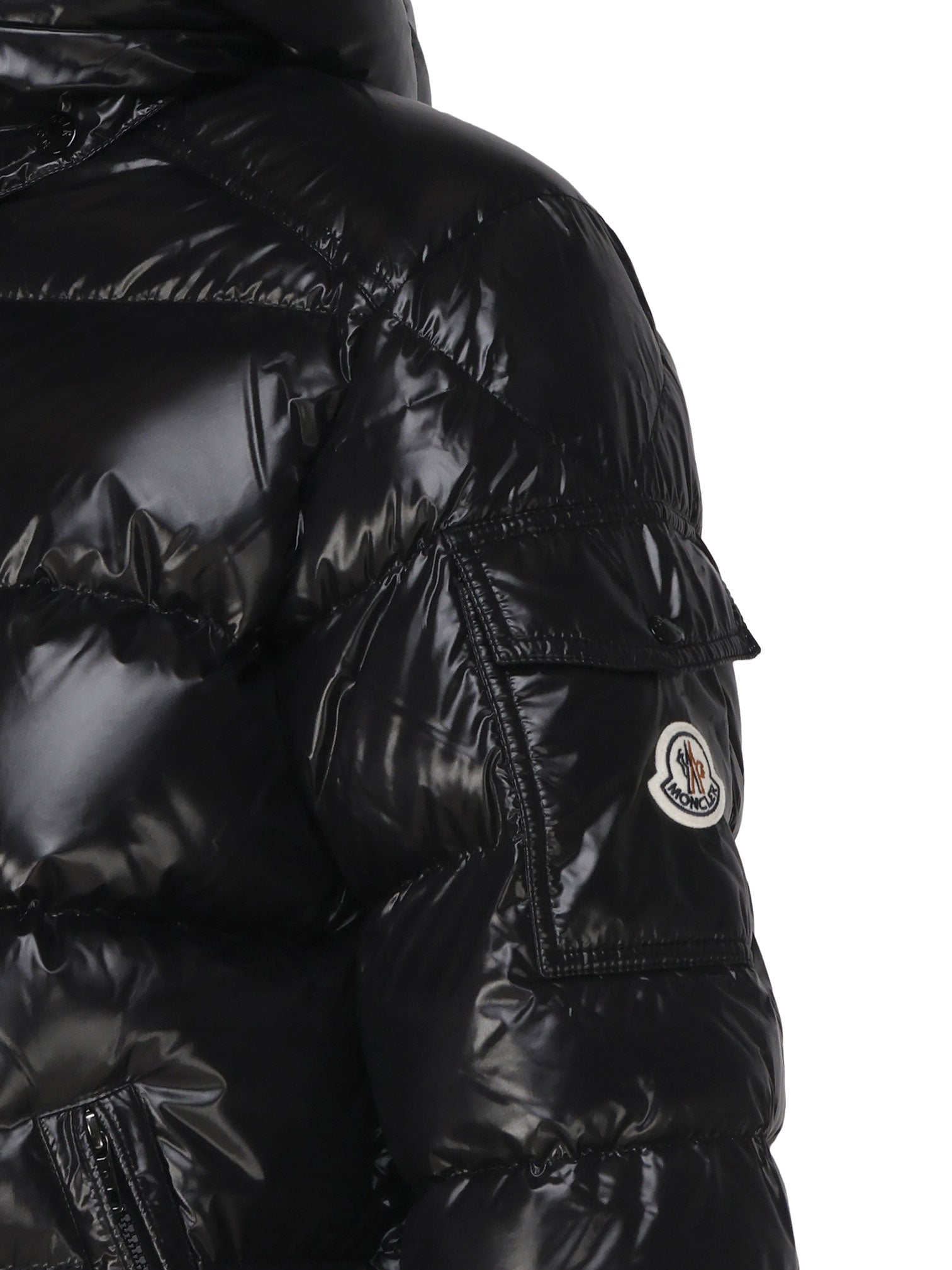 Moncler Coats Black Outer: Polyamide/nylon