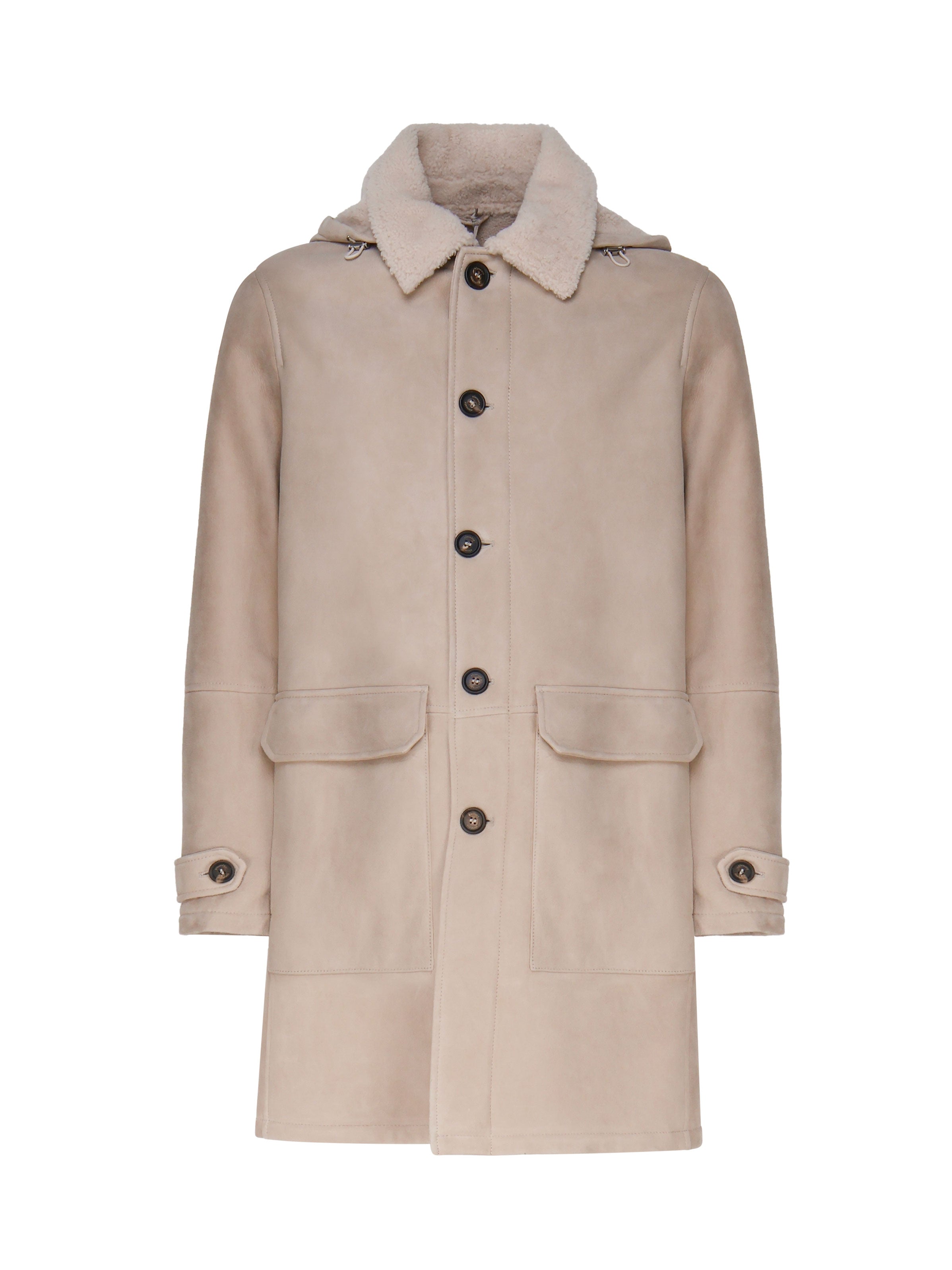 Eleventy Coats Sand Lamb Shearling