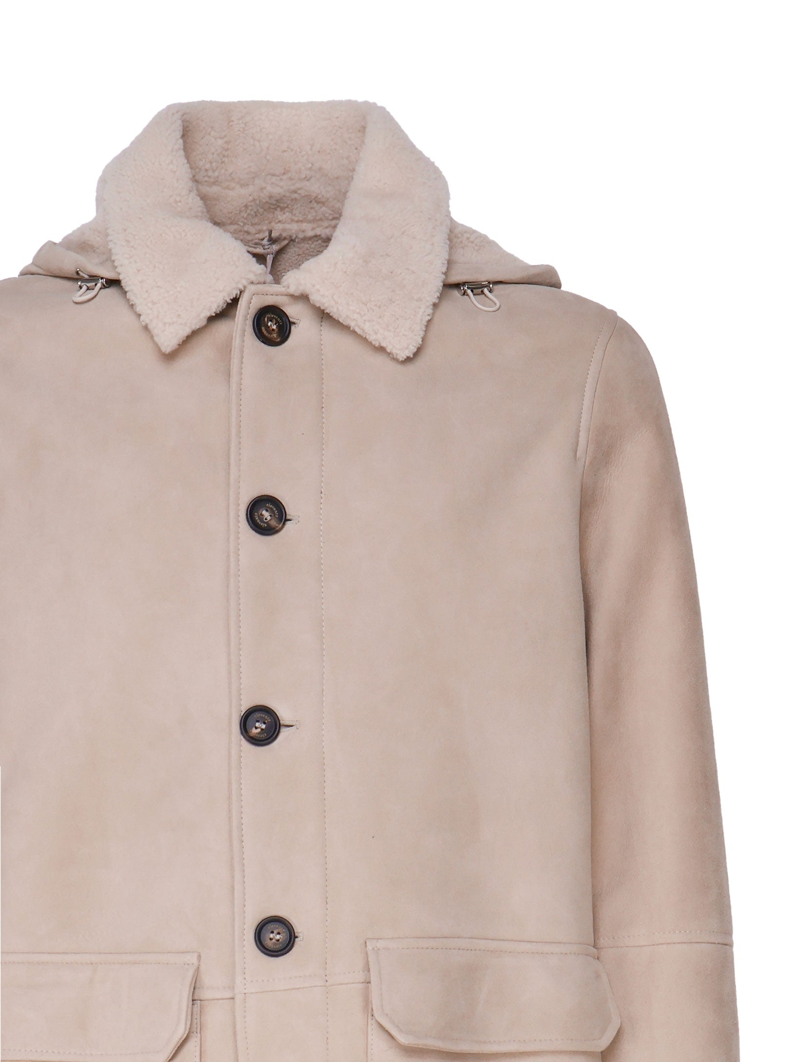 Eleventy Coats Sand Lamb Shearling