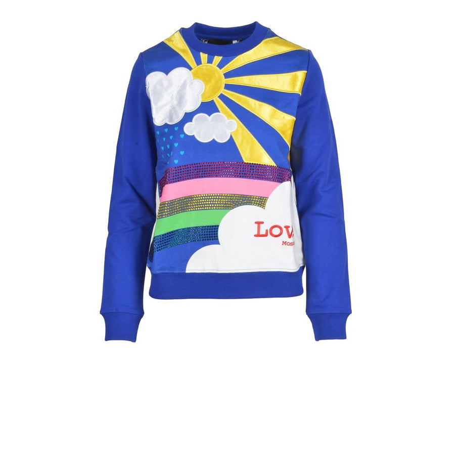 Love Moschino Cotton sweatshirt in blue