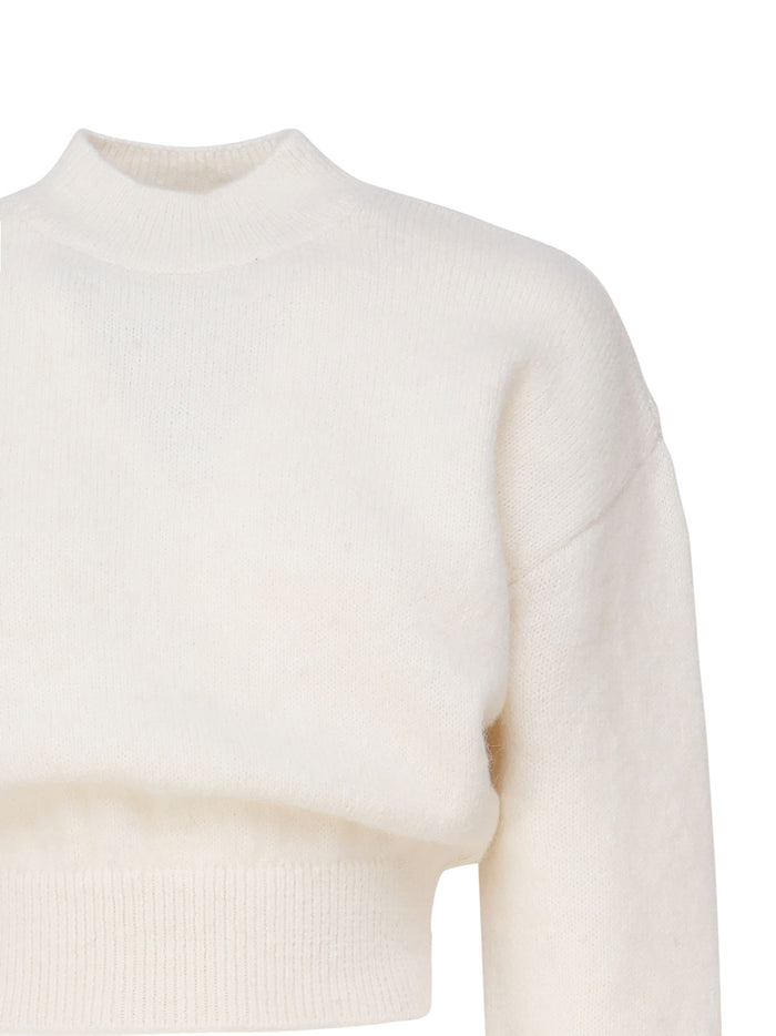 Jacquemus Sweaters Beige Alpaca