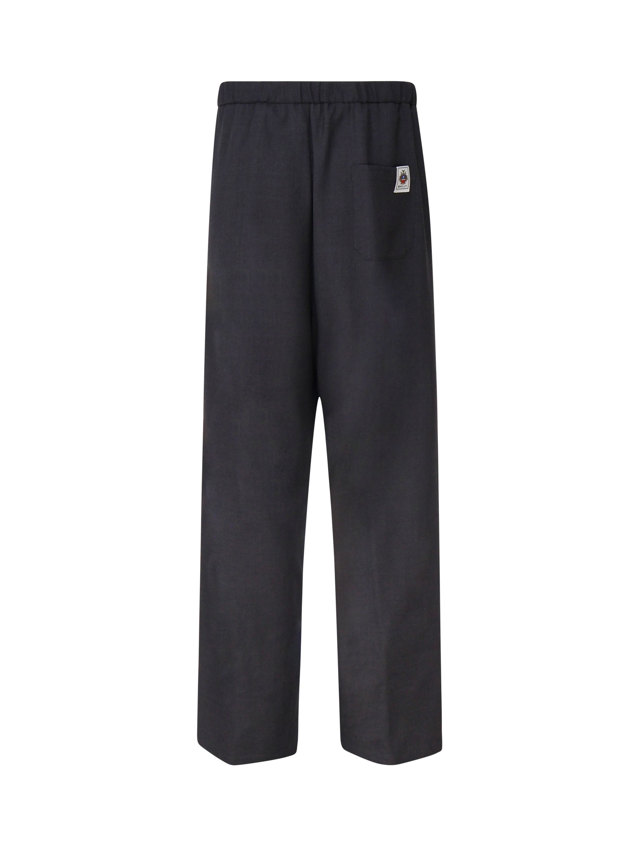 Bally Trousers Dark Grey 50 Polyester Wool