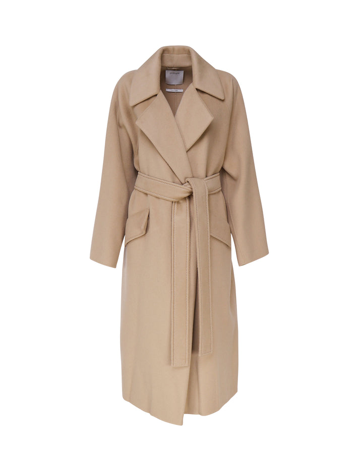 Sportmax Coats Beige Lana Vergine Ovis Aries