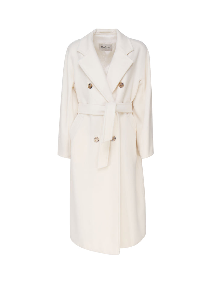 Max Mara Coats White Lana Vergine Ovis Aries