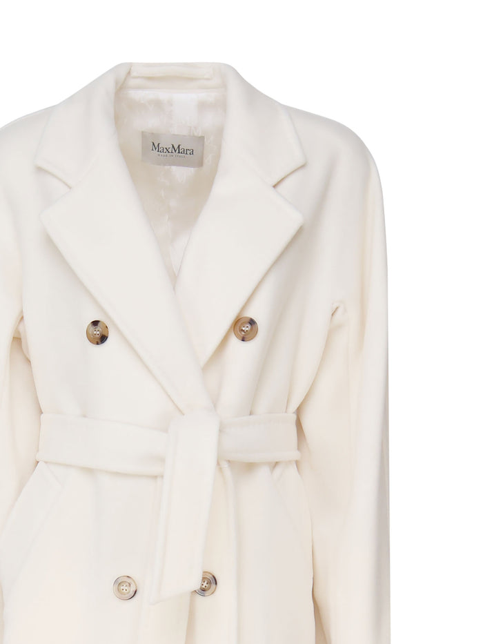 Max Mara Coats White Lana Vergine Ovis Aries