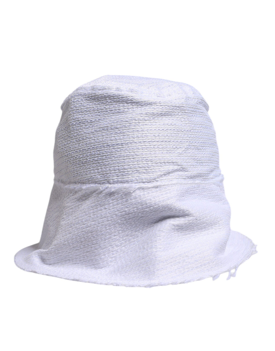Dolce & Gabbana HAT9756 86% Polyester 9% Nylon 5% Silk bucket hat in white