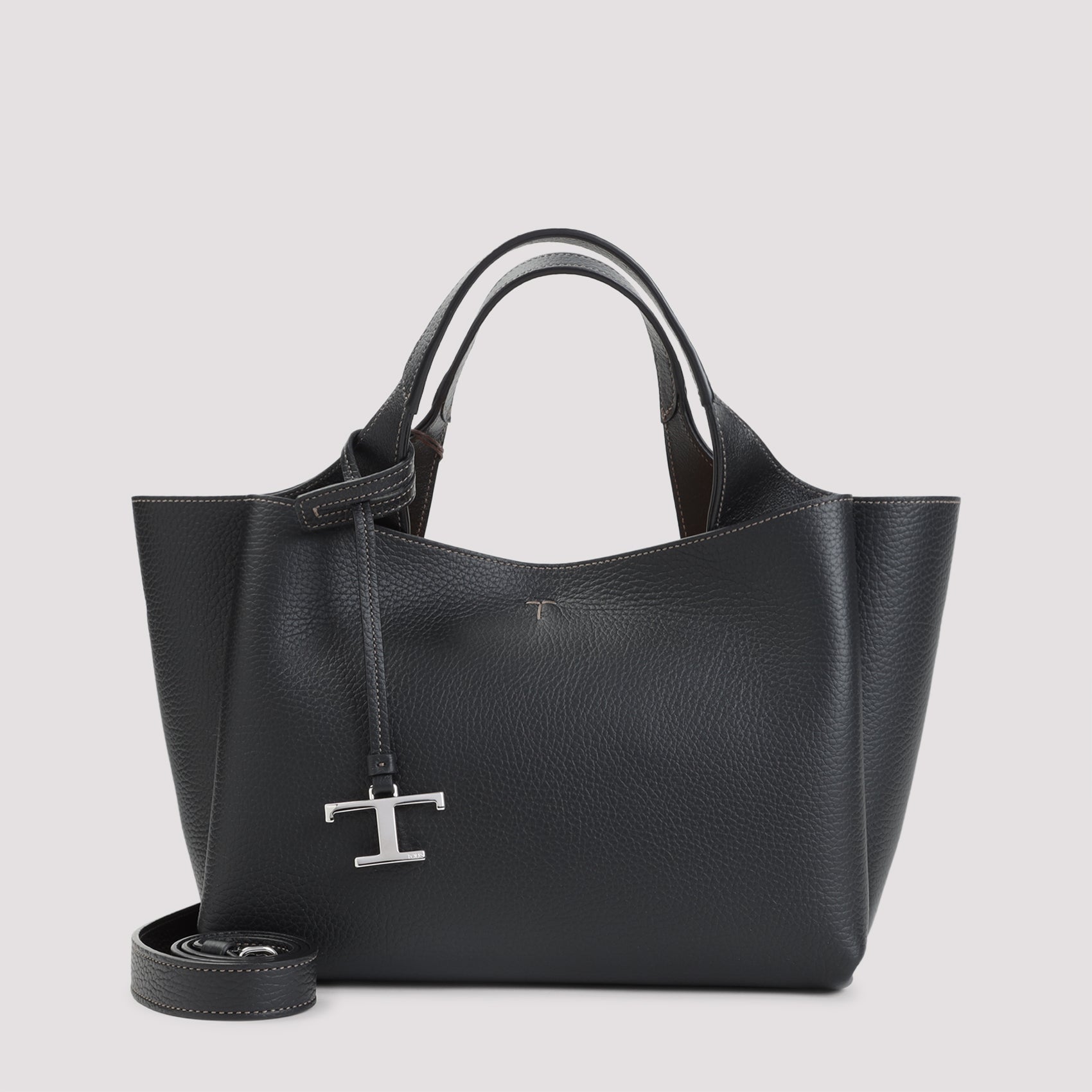 Ala Mini Leather Bag Black Grained