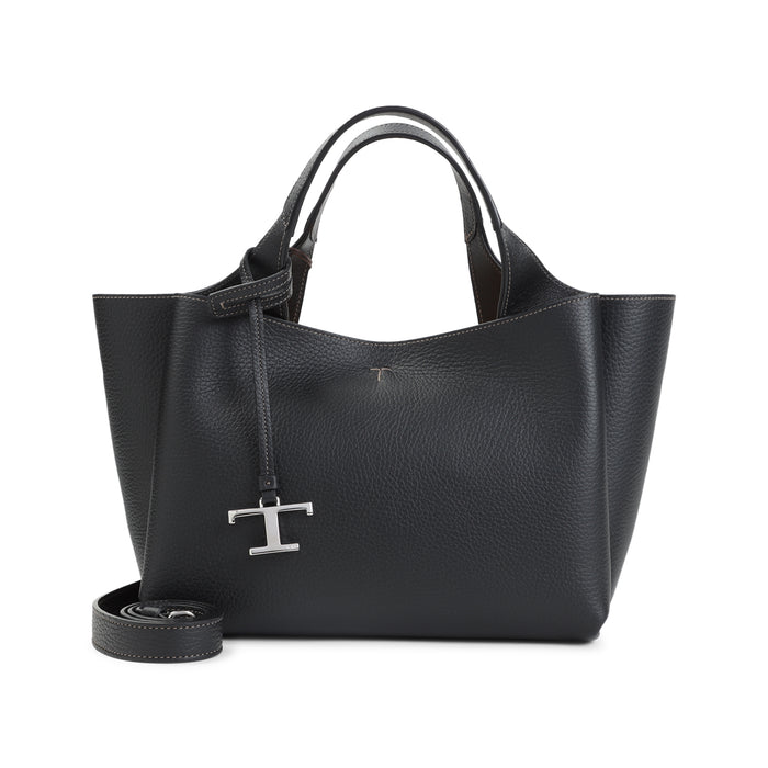 Ala Mini Leather Bag Black Grained