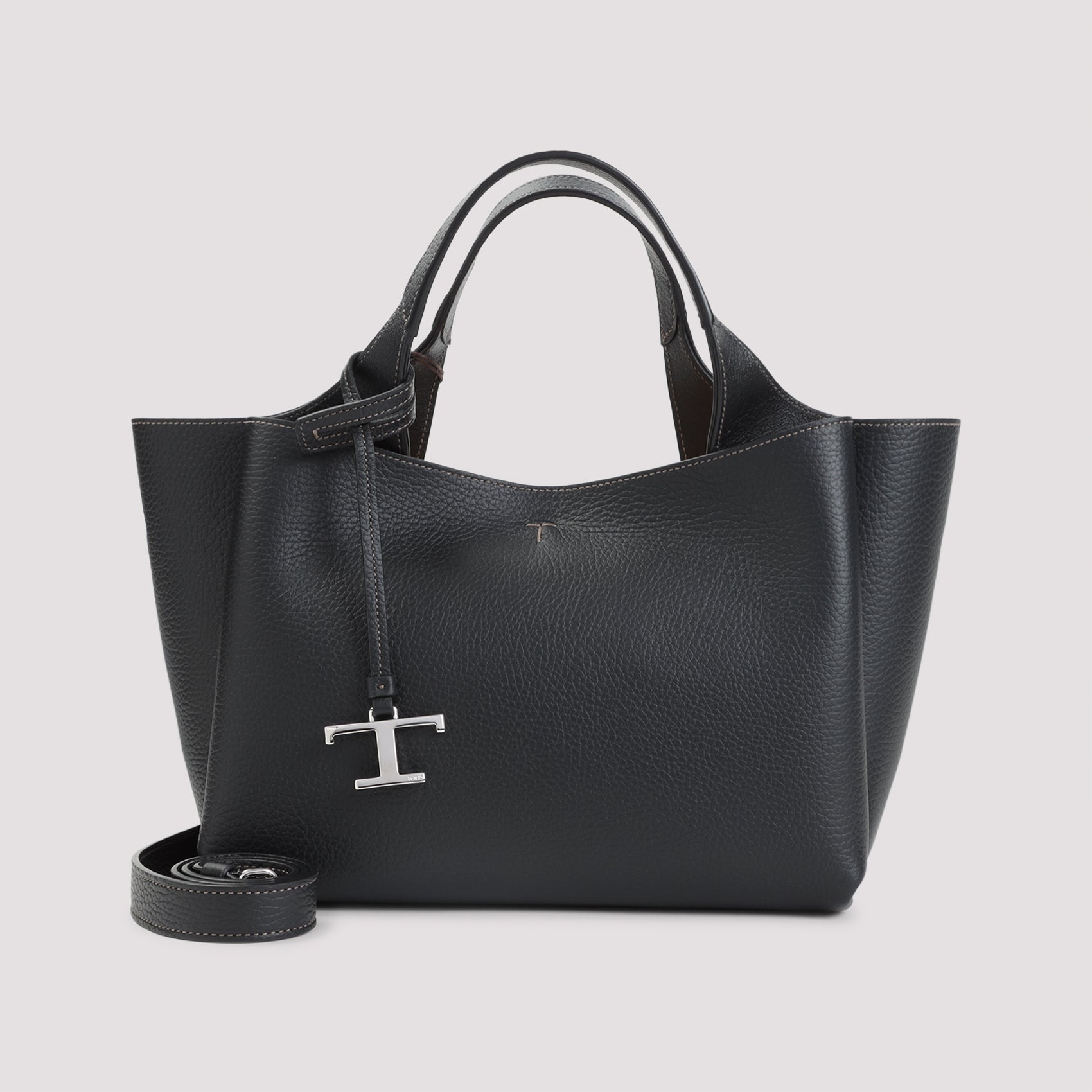 Ala Mini Leather Bag Black Grained