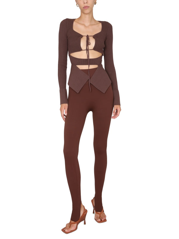 Ribbed Tops Brown