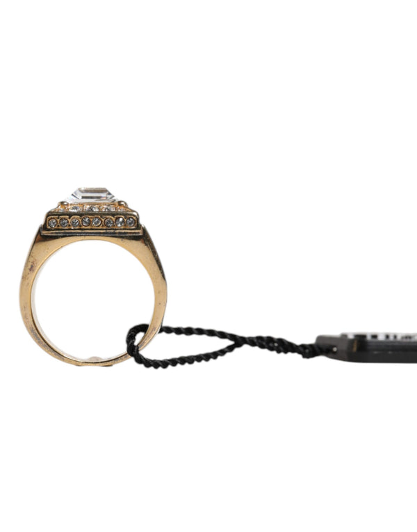 Dolce & Gabbana 70% Sterling Silver 925 30% Glass ring in gold