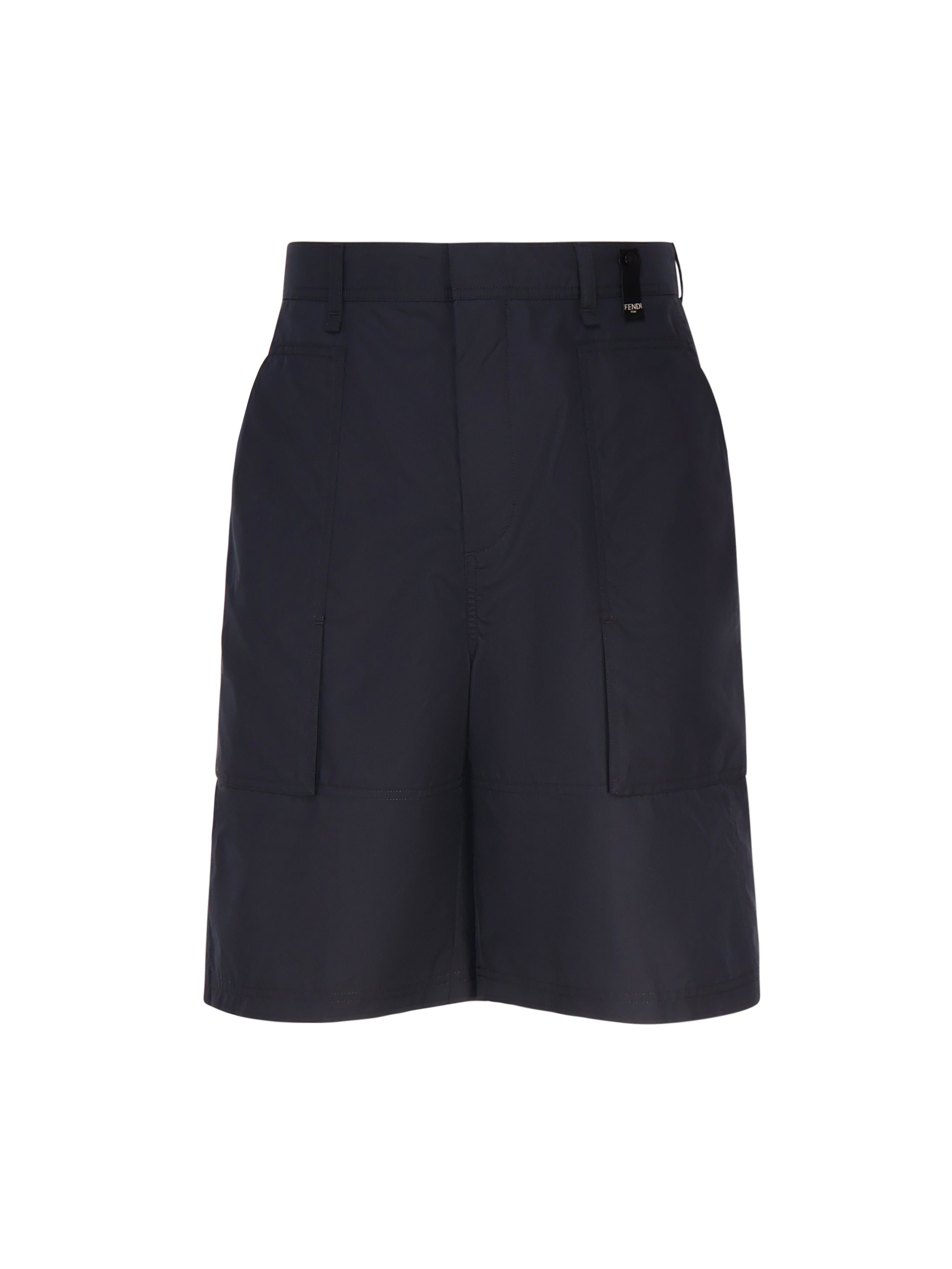 Fendi Shorts Blue Cotone
