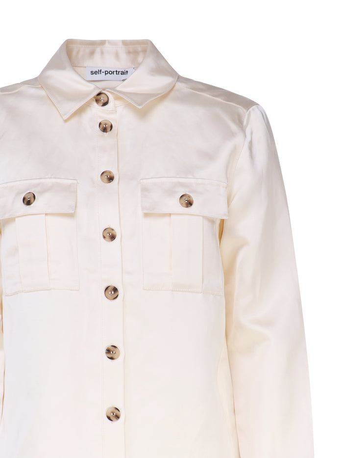 Self-Portrait Shirts White Main: Vi Linen