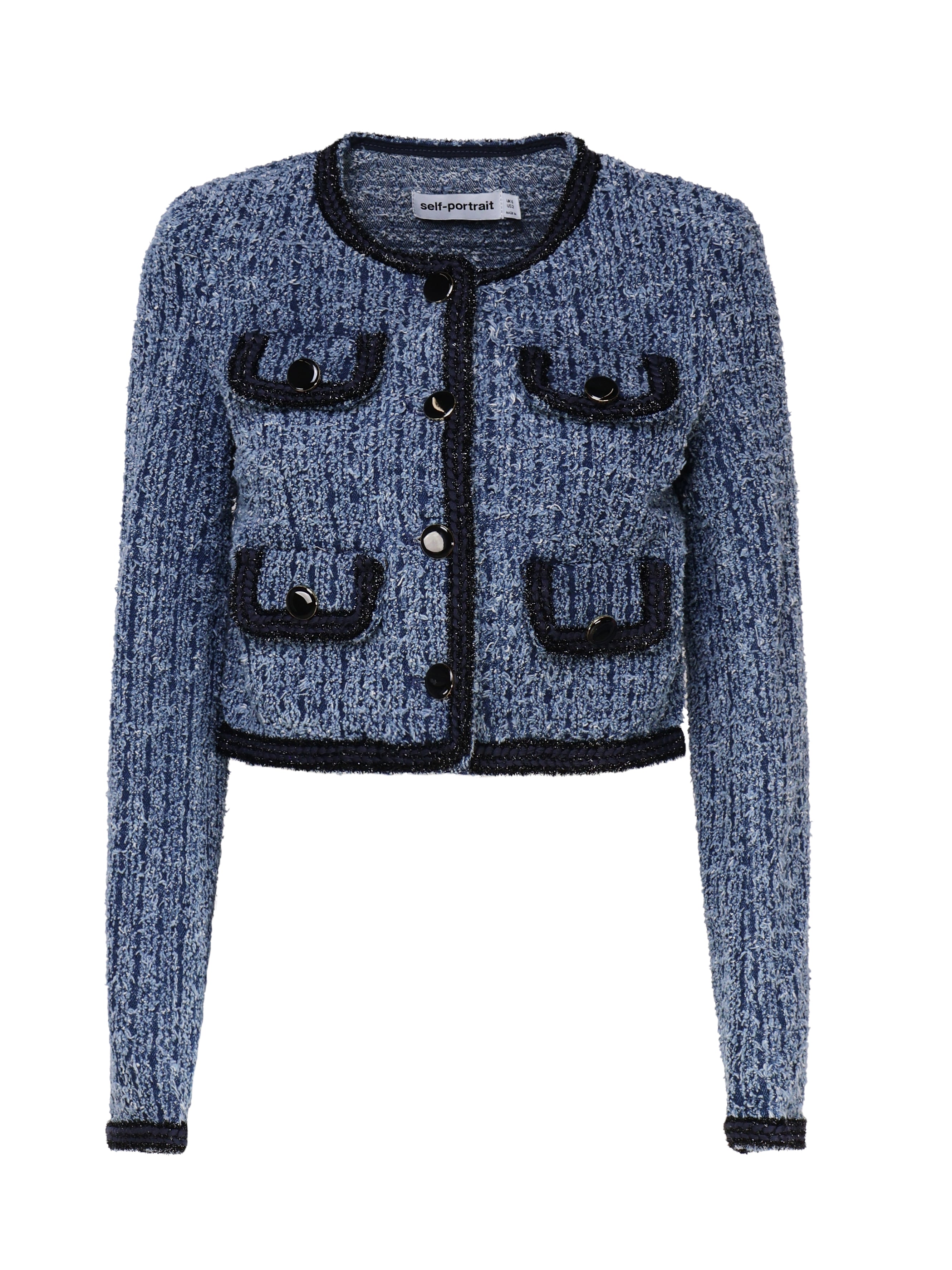 Self-Portrait Jackets Blue Co Pes Vi