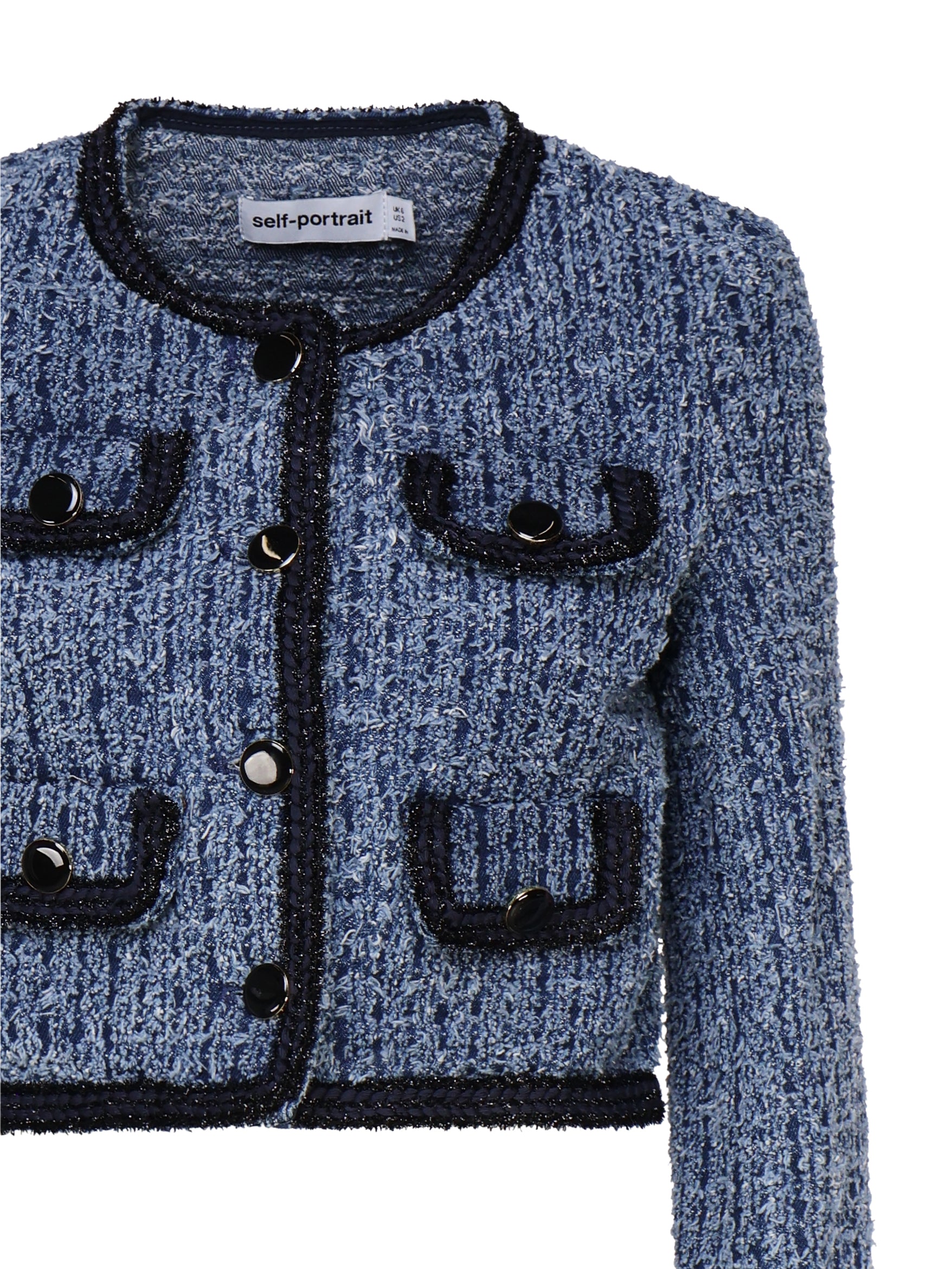 Self-Portrait Jackets Blue Co Pes Vi