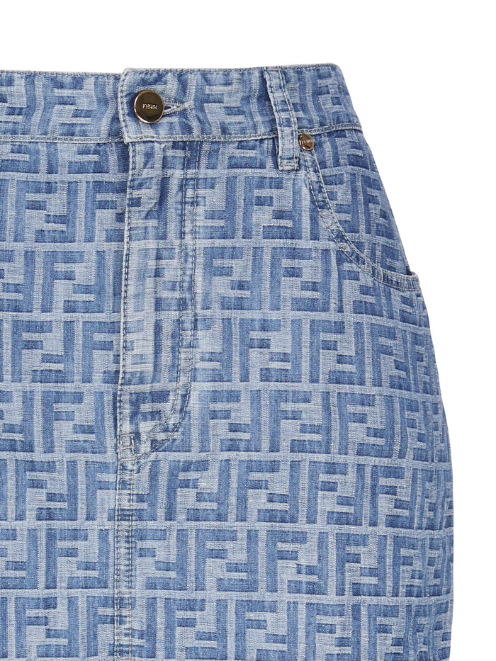 Fendi Skirts Violet Blue Cotone