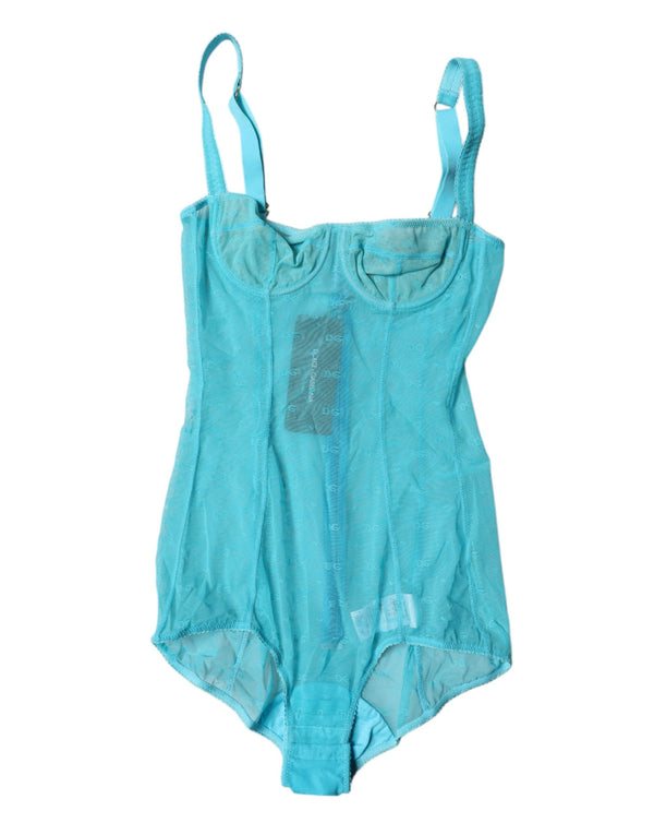 Dolce & Gabbana 92% Nylon 8% Elastane bodysuit in blue