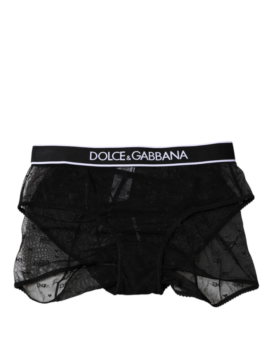 Dolce & Gabbana 93% Nylon panty in black
