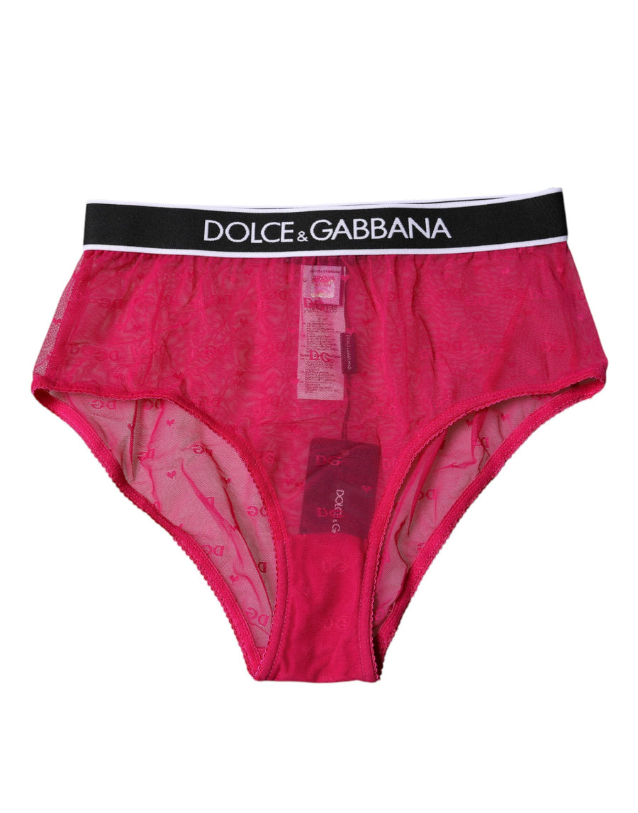 Dolce & Gabbana 72% Nylon 18% Elastane 10% Silk panty in pink