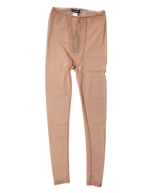 Dolce & Gabbana 93% Nylon 3% Spandex leggings in beige