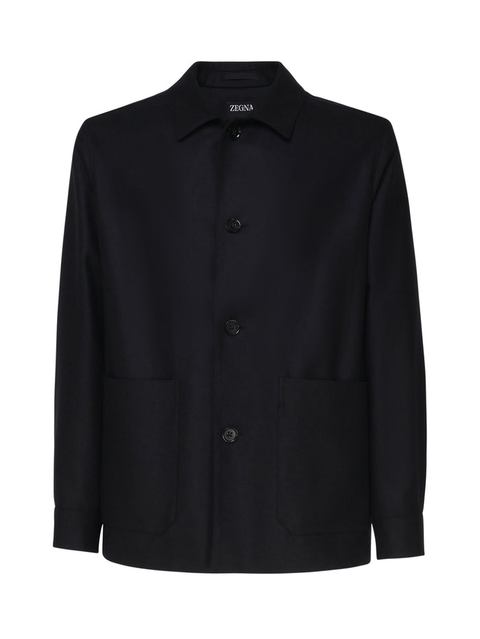Zegna Jackets Blue Wool