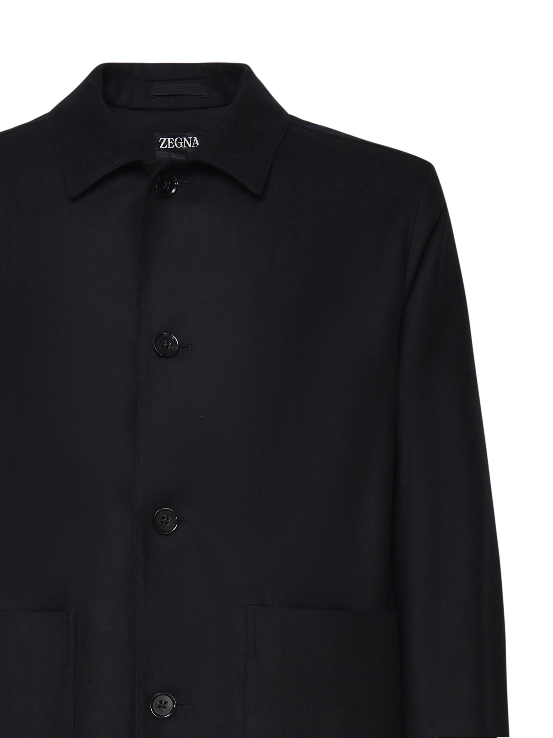 Zegna Jackets Blue Wool