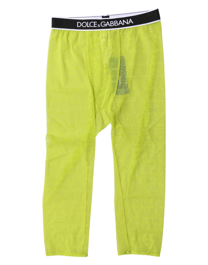 Dolce & Gabbana 92% Nylon 8% Elastane leggings in green — view 2