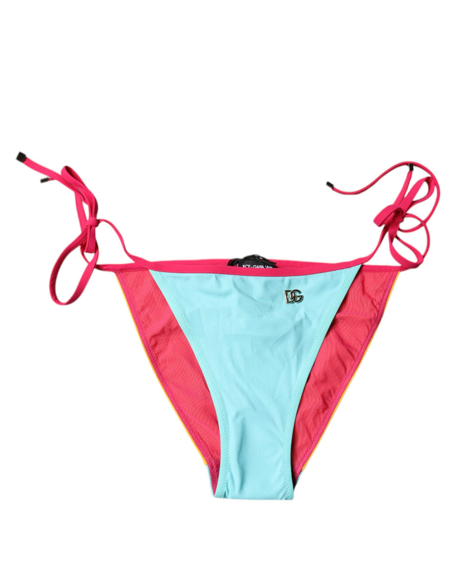 Dolce & Gabbana 75% Nylon bikini bottom in blue