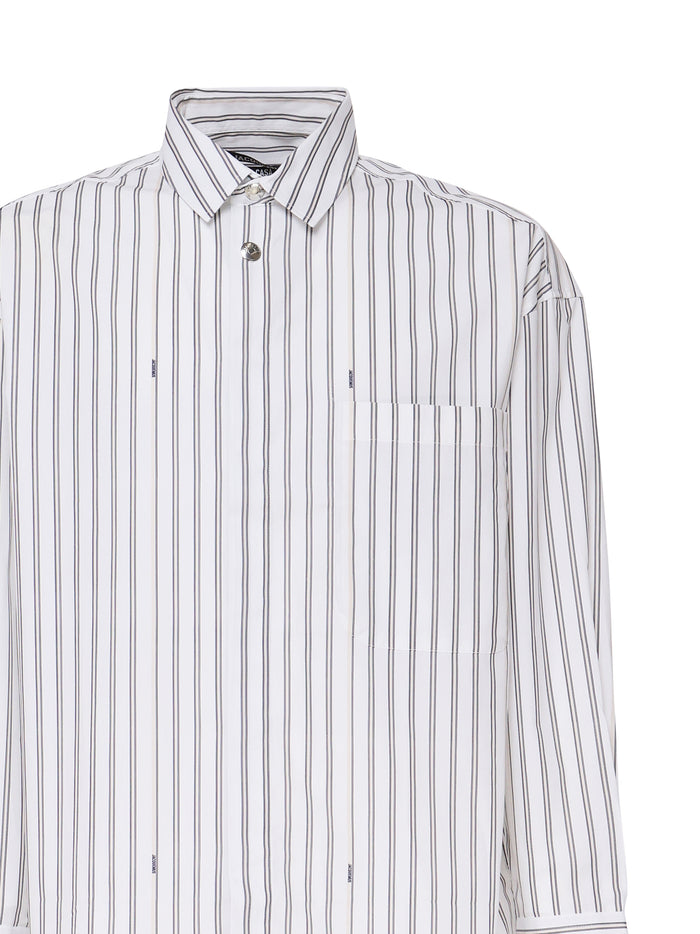Jacquemus Shirts Print Beige Stripes Principal:coton