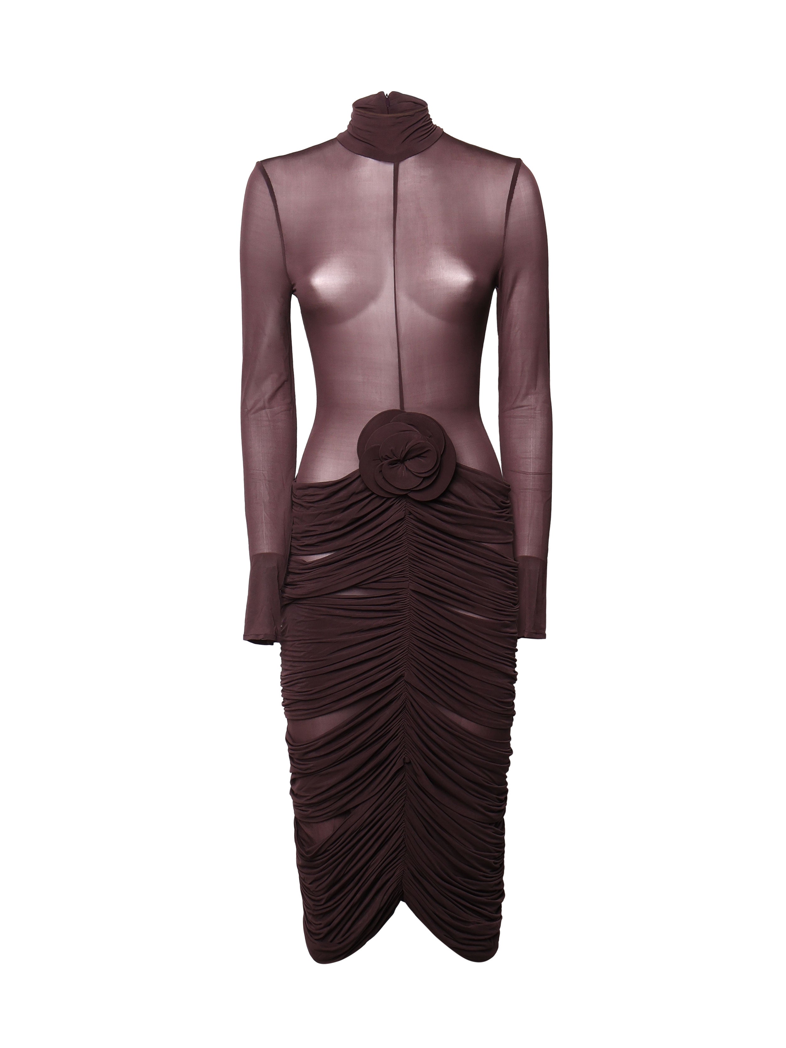 Magda Burtym Dresses Purple Cupro Elastane