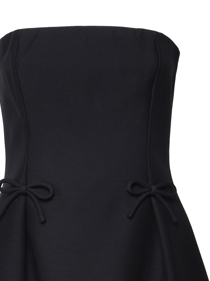 Valentino Garavani Dresses Black Virgin Wool Silk