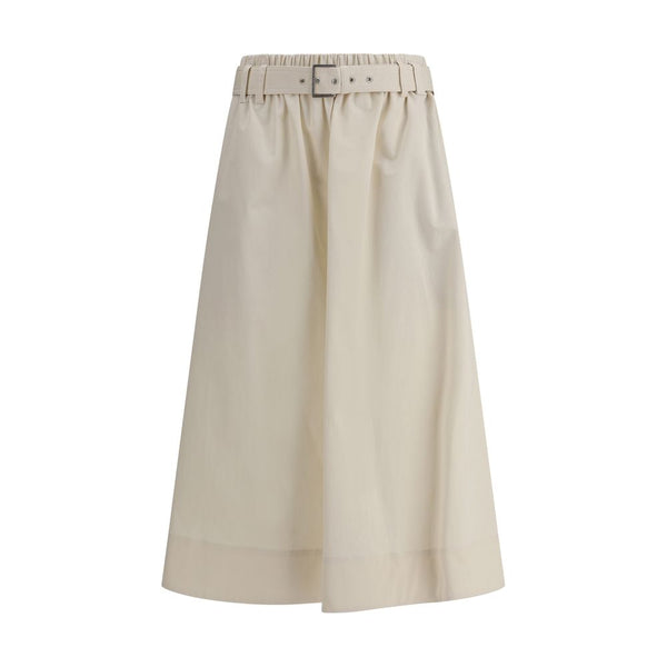 Brunello Cucinelli 65% Acetate 35% Polyester skirt in cream