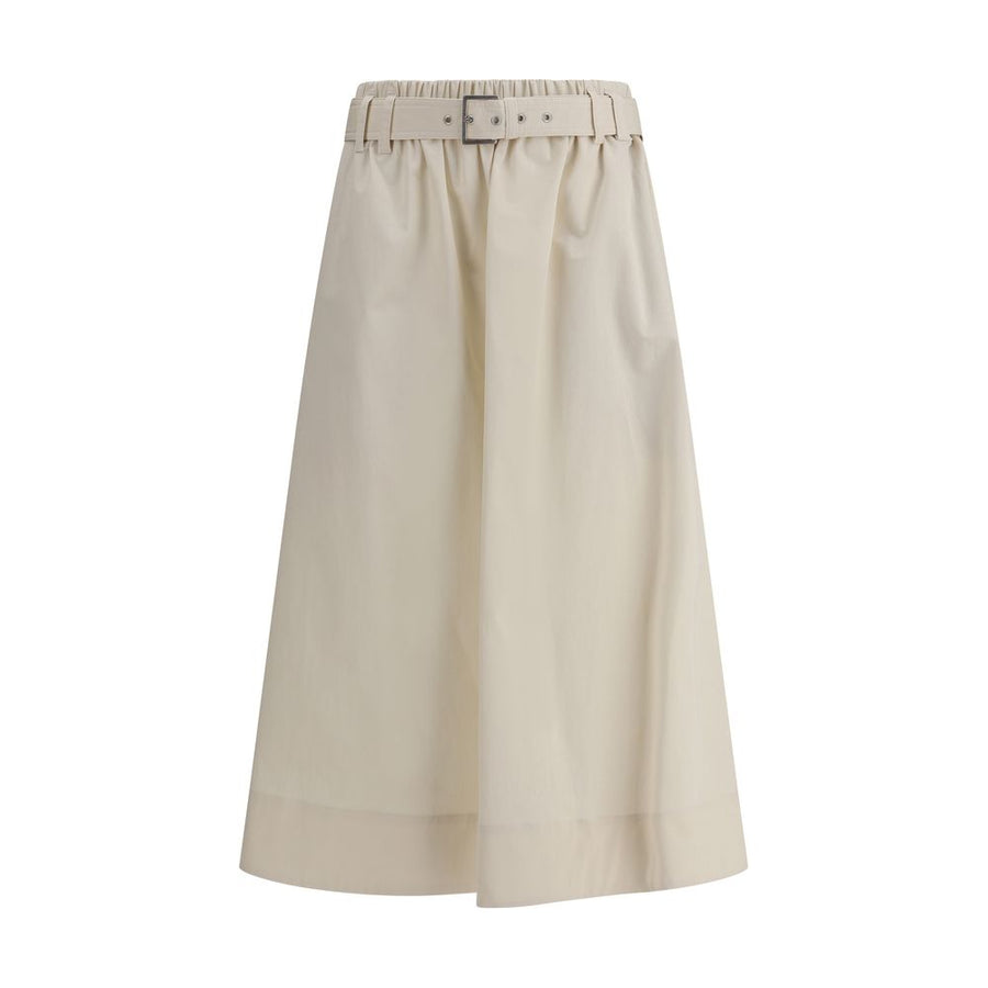 Brunello Cucinelli 65% Acetate 35% Polyester skirt in cream