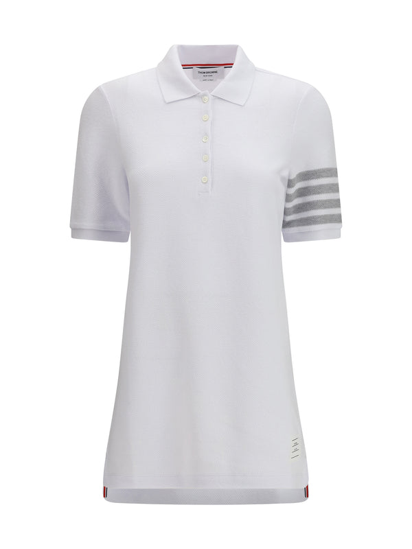 Thom Browne 100% Cotton polo dress in white