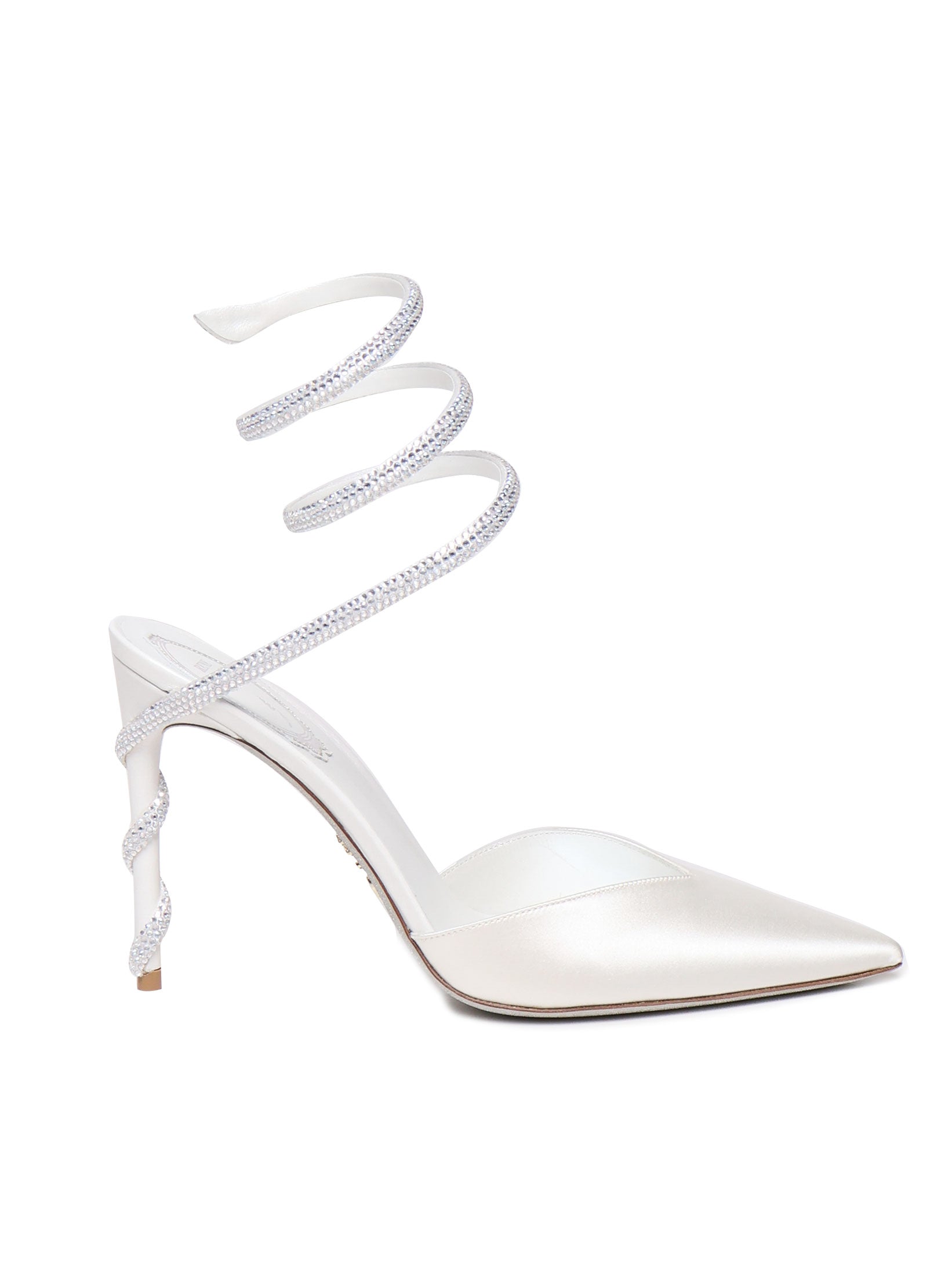 René Caovilla With Heel Ivory Satin (viscose