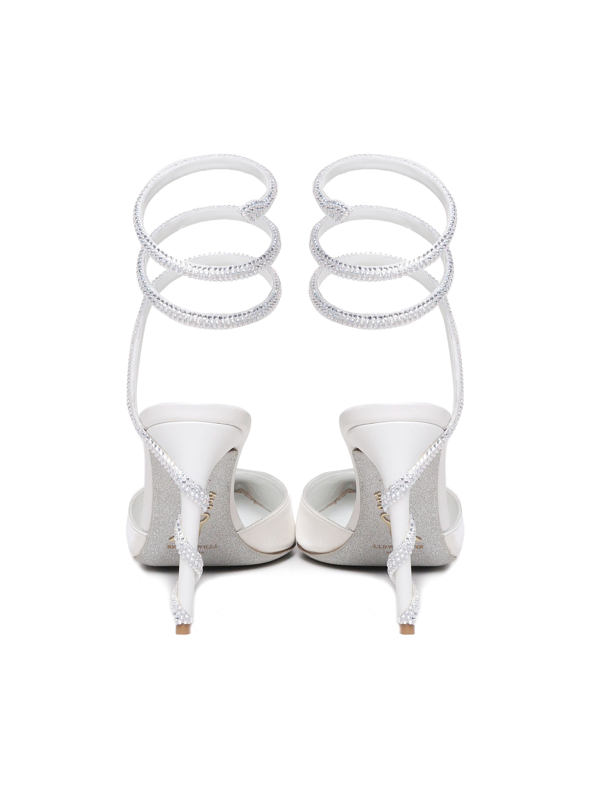 René Caovilla With Heel Ivory Satin (viscose