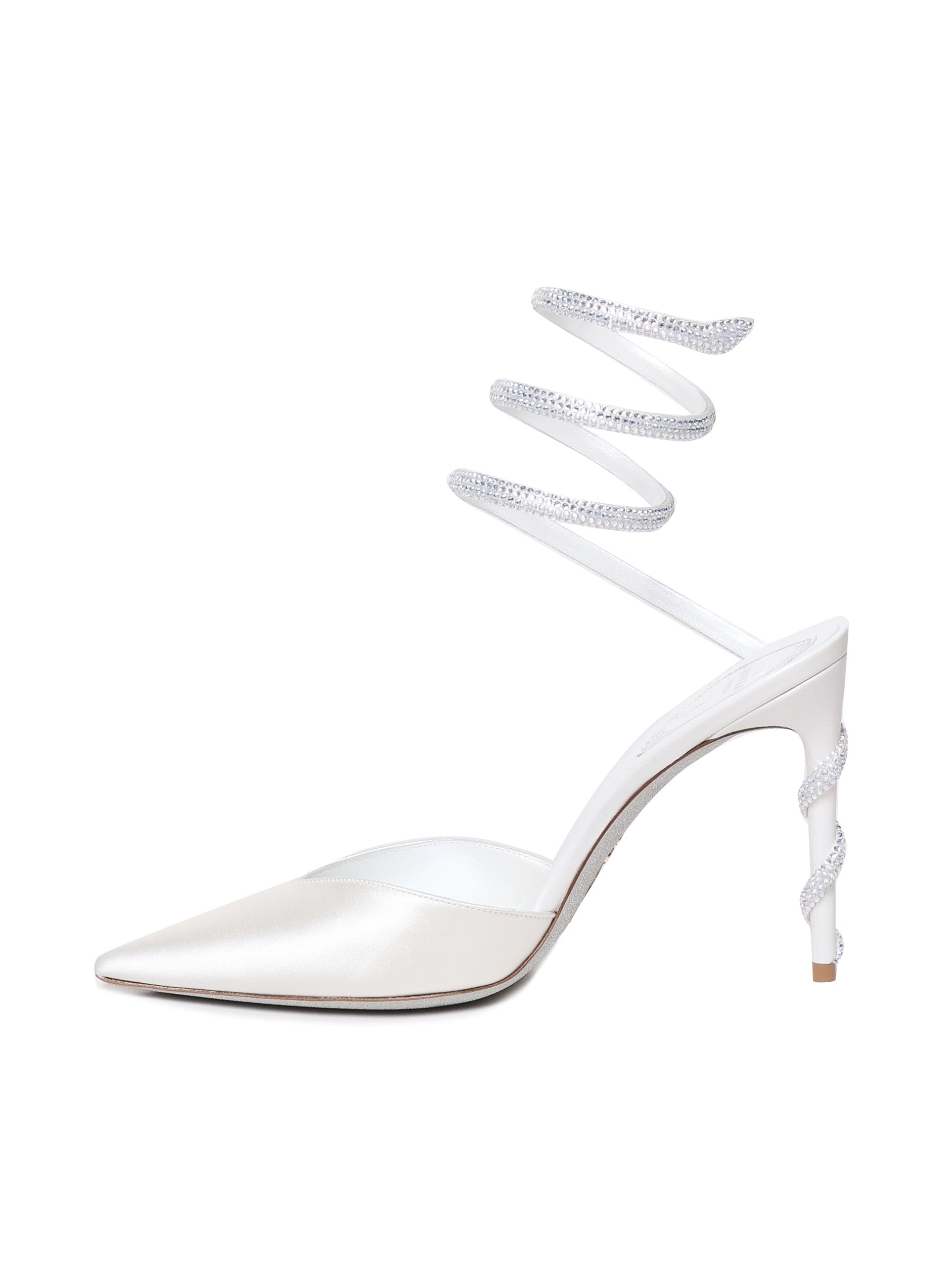 René Caovilla With Heel Ivory Satin (viscose