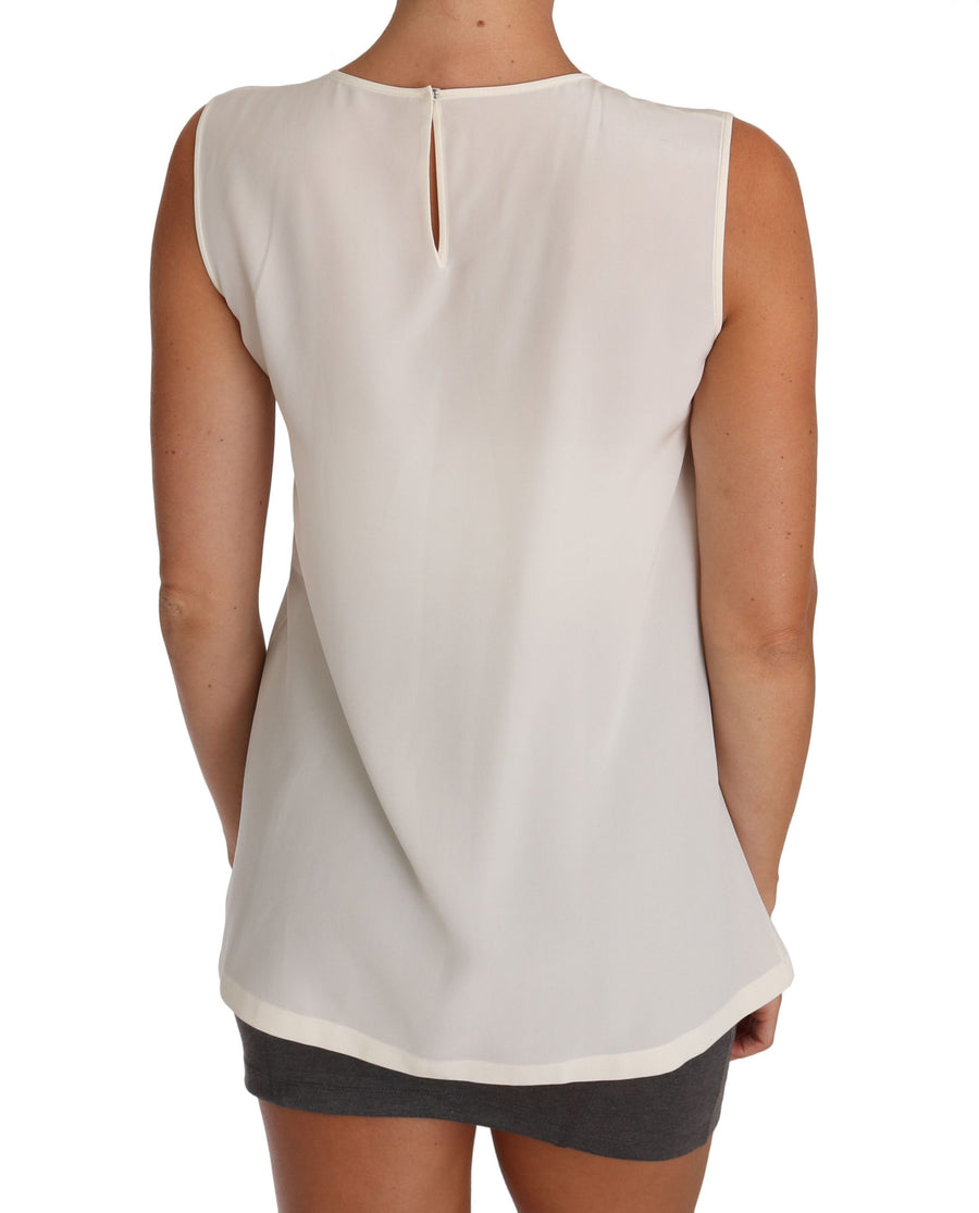 Dolce & Gabbana 100% Silk blouse in white
