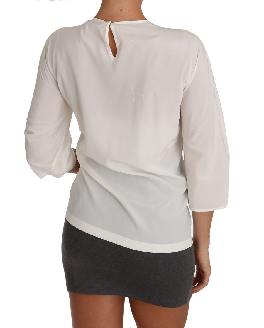 Dolce & Gabbana 91% Silk blouse in white