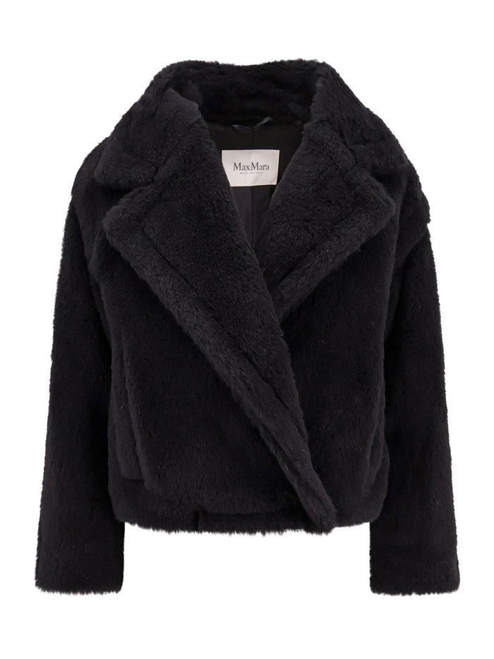 Max Mara Jackets Black Alpaca Lana Vergine Seta