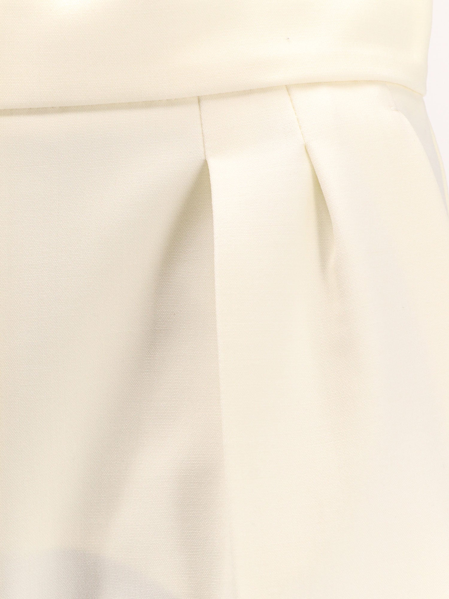 Max Mara Shorts White Lana Vergine Elastan