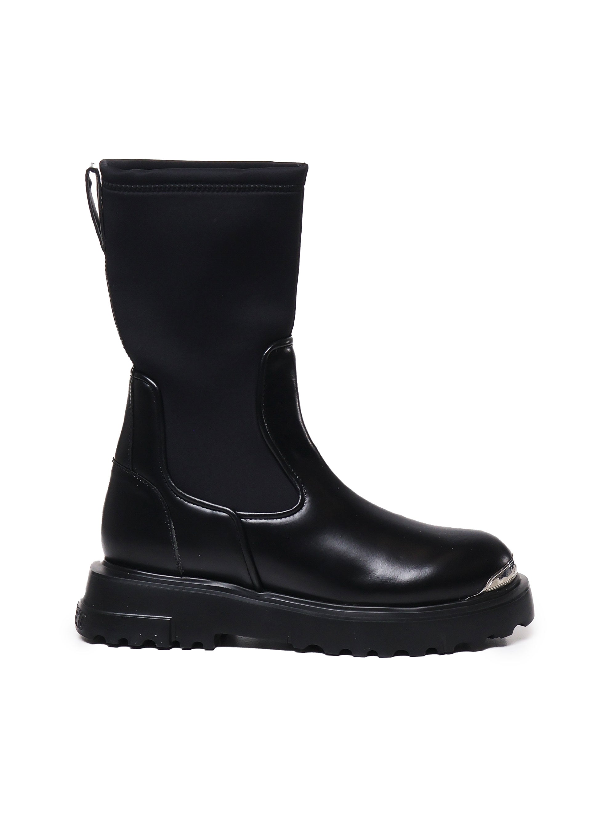 Love Moschino Boots Black Calfskin