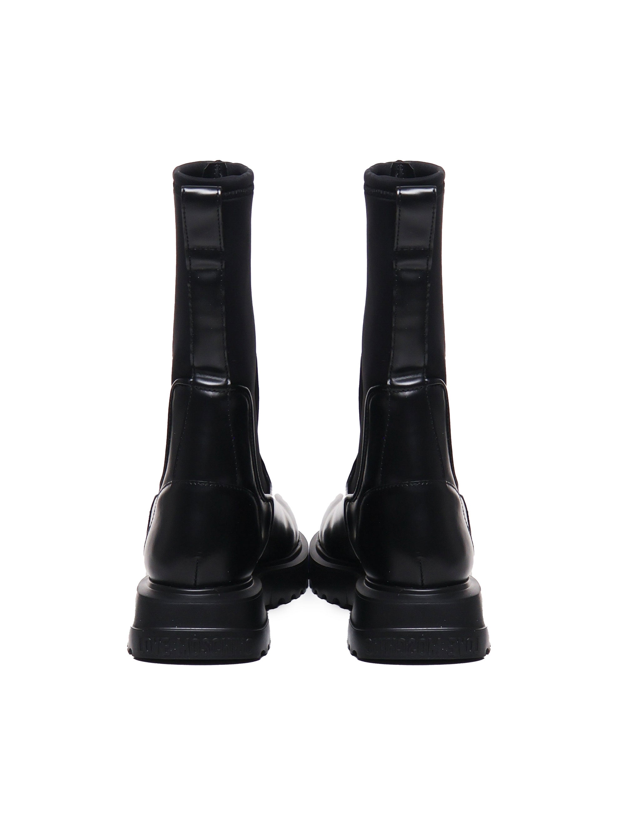 Love Moschino Boots Black Calfskin