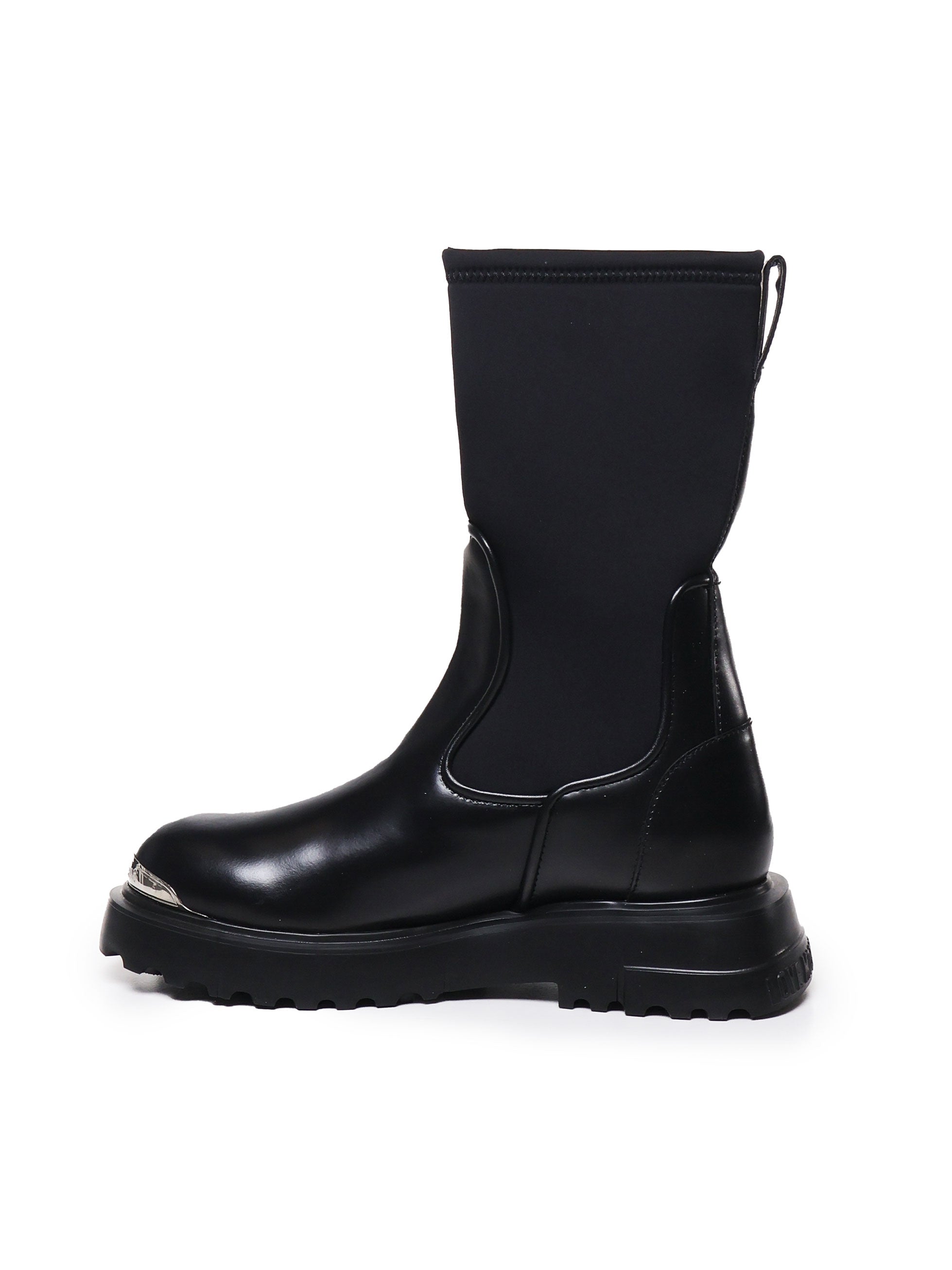 Love Moschino Boots Black Calfskin